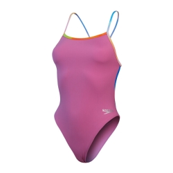 Speedo Eco+ Solid V back kiki pink