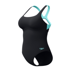 Speedo Eco+M Flex Band Bra Swimsuit grey-green