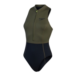 Speedo Eco Sleeveless Thermal Swimsuit black-green