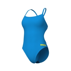 Arena W Team Swimsuit Challenge Solid turquoise-yellow star