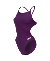 Arena W Team Swimsuit Challenge Solid plum-white