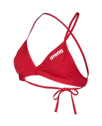 Arena Womens Team Swim Top Tie back solid red-white