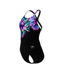 Speedo Eco+ FL Placem Print Powerb black-blue