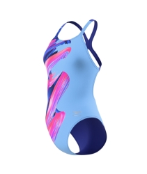 Speedo Placement Print Powerback blue-pink