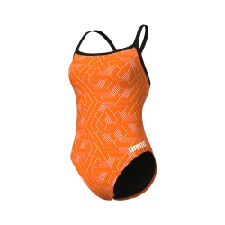 Arena W Escape Swimsuit Challenge Back black-orange