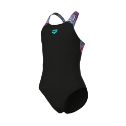 Arena G Ondulation Swimsuit V Back black-multi-violet
