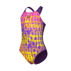 Arena G Multi Colours Swimsuit V Back plum-multi-plum