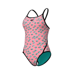 Arena W Dices Swimsuit Super Fly Back pink-multi-black