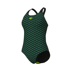 Arena W Monogram Swimsuit Control Pro Low B dark sage-black