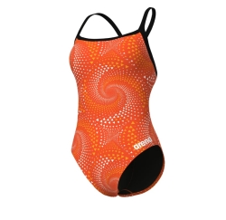 Arena W Fireflow Swimsuit Challenge Back black- team orange