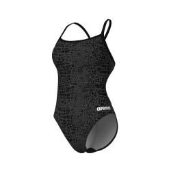 Arena W Snake Skin Swimsuit Challenge Back black-team black