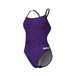 Arena W Snake Skin Swimsuit Challenge Back black-team purple