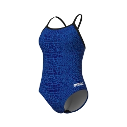 Arena W Snake Skin Swimsuit Lightdrop Back black-team royal