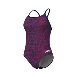 Arena W Snake Skin Swimsuit Lightdrop Back navy-team red-whi