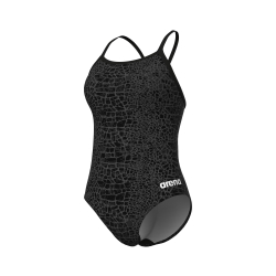 Arena W Snake Skin Swimsuit Lightdrop Back black-team black