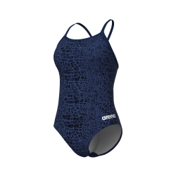 Arena W Snake Skin Swimsuit Lightdrop Back navy-team navy