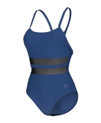 Arena W Mesh Equals Swimsuit Back B navy