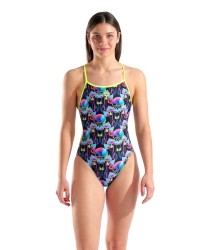 Arena W Multi Chameleons Swimsuit Lace Back multi