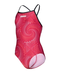 Arena G Fireflow Swimsuit Lightdrop Back black-team red