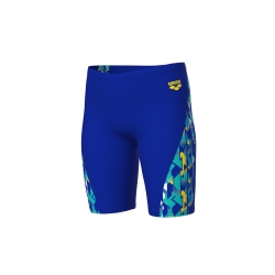 Arena B Print Swim Jammer neon blue-yellow multi