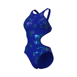Arena W One Graphic Swimsuit neon blue-neon blue
