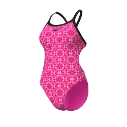Arena W Floral Swimsuit Challenge Back pink-multi-black