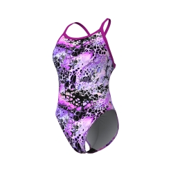 Arena W Earth View Swimsuit X Criss Cross pink-multi-very fu
