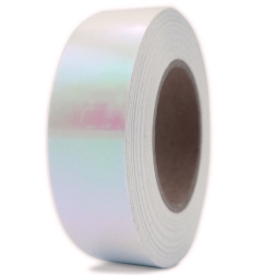 Glittertape LASER White