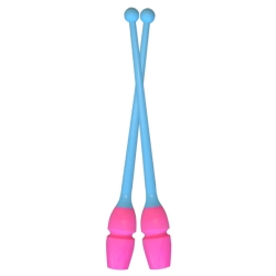 Knotsen 40.5cm rubber koppelbaar pink-sky blue