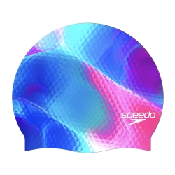 Speedo Printed Sil Cap blue-pink