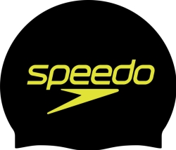 Speedo Printed Silicone Cap black-blue