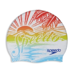 Speedo Printed Silicone Cap orange