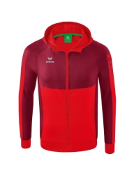 Erima Six Wings Trainingsjack met Capuchon rood/bordeaux
