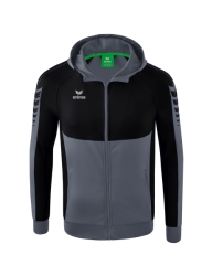 Erima Six Wings Trainingsjack met Capuchon slate grey/zwart