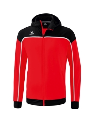 Erima Change Trainingsjack met Capuchon rood-zwart-wit