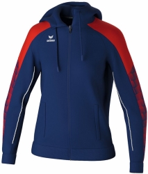 Erima W Evo Star Trainingsjack met Capuchon navy-rood