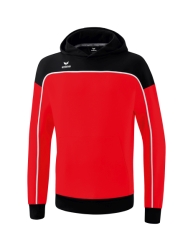 Erima Change Sweatshirt met Capuchon rood-zwart-wit