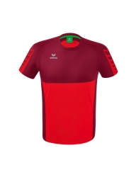 Erima Six Wings T-shirt rood/bordeaux