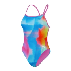 Speedo Eco+ Allov Dig Tie Back pink-lemon-blue