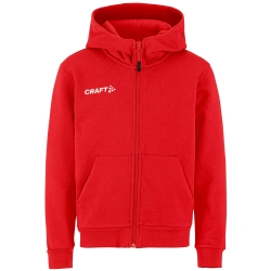 Craft Jr Community 2.0 FZ Hoodie bright red