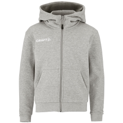 Craft Jr Community 2.0 FZ Hoodie grey-melange