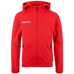 Craft JR Evolve 2.0 full zip hooded Jacket red