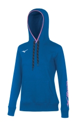 Mizuno W sweat hoodie royal/white