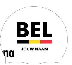 Arena Moulded Country Cap with name Belgium white