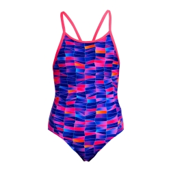 Funkita Girls Diamond Back One Piece Warped Waves