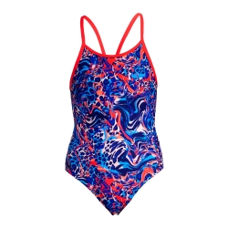 Funkita Girls Diamond Back One Piece Mad Cat