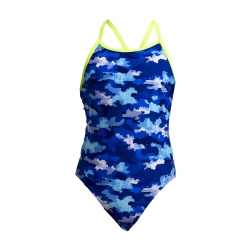 Funkita Girls Diamond Back One Piece clean marine