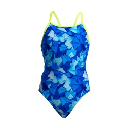 Funkita Girls Diamond Back One Piece try blue