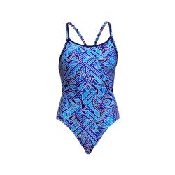 Funkita Ladies Diamond Back One Piece blue blits