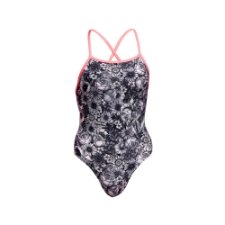 Funkita Girls Tie Me Tight One Piece night rose